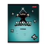 Тетрадь ученическая школьная A5+ 12 л. на скобе 65 г/м², белизна 100%, 25 шт, линия, 000698 Самурай, Светоч 12ТЕТл-001