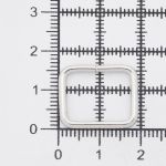 Рамка прямоугольная металл 15.5 мм /19.3х16.2 мм, ⌀1.9 мм/, никель, 100 шт, 2AR030