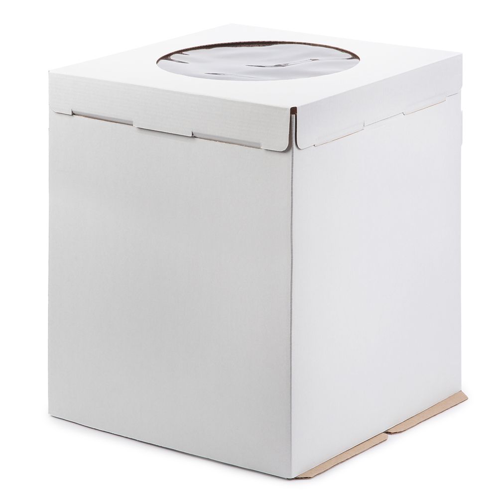 Кондитерская коробка для торта с 1 окном 32х32х35 см, S-Chief BFC-007