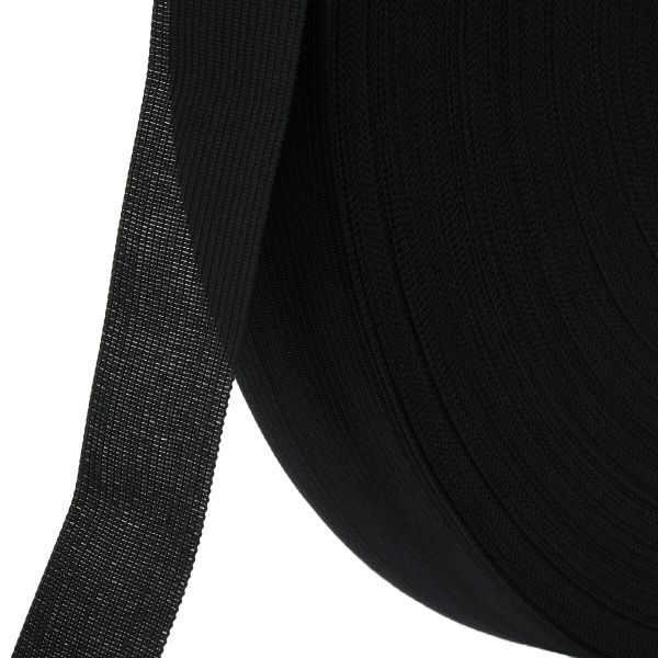 Тесьма (лента) окантовочная 33 мм / 100 метров, С671, 005 черный