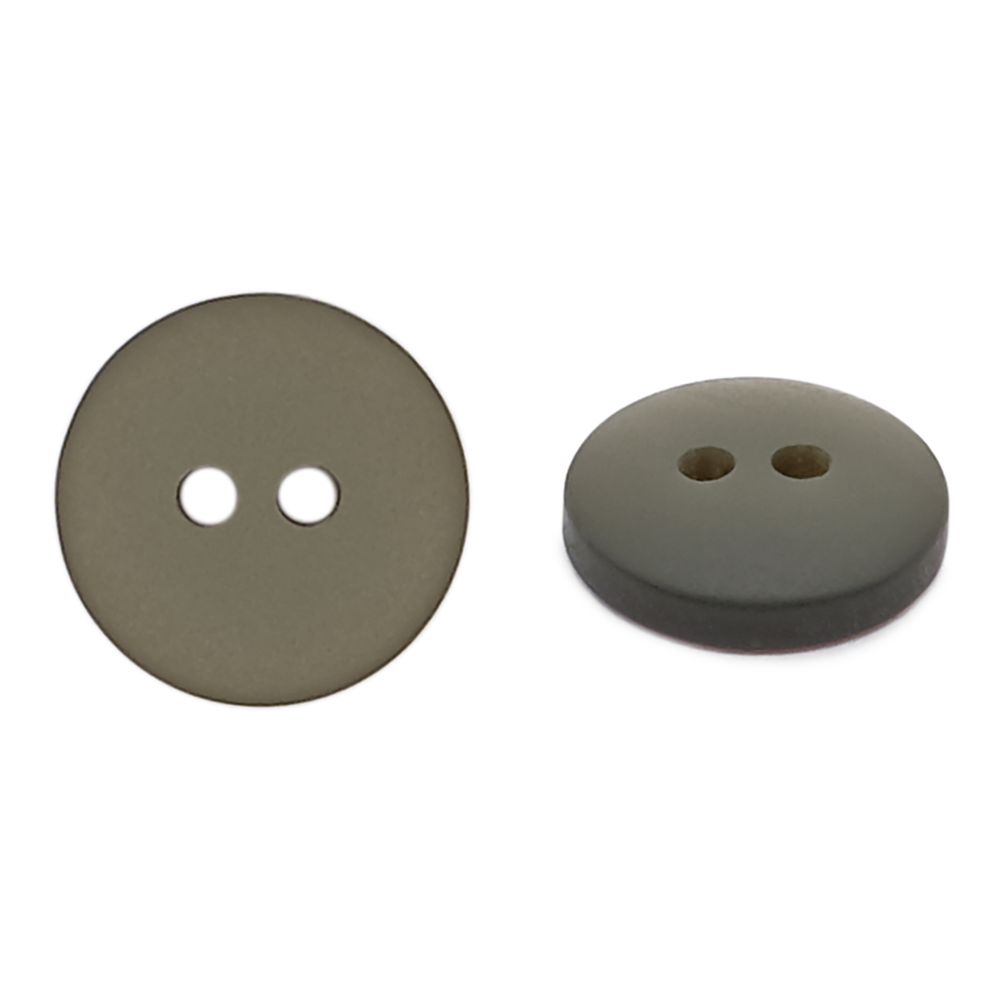 Пуговицы на 2 прокола 18L (11мм), пластик (col.26 оливковый), CR-K18M, 144 шт