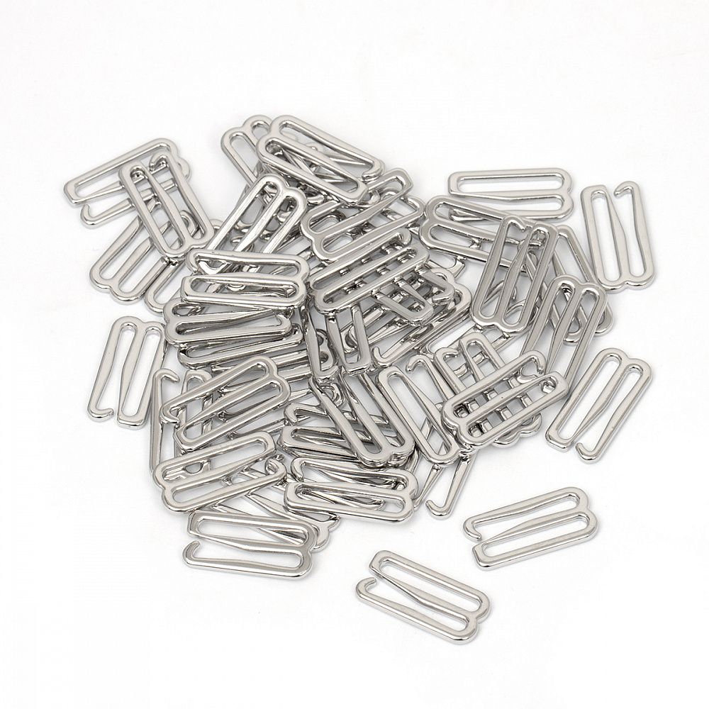 Крючки для бюстгальтера металл 18.0 мм, 918C цв.никель, уп.100 шт