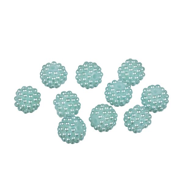 Бусины пластик ⌀14 мм, 10 шт, №12 св.голубой, Zlatka BWS-14