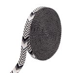 Стропа (ременная лента) 38 мм / 45.72 метра, [38.82 г/пог.м], с принтом 2-сторонняя, D139 серый/черный, 3Al354