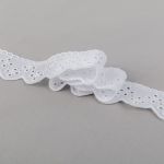 Кружево шитьё 38 мм / 9±0.2 метров, Турция, белый, Gamma GYEM-3801