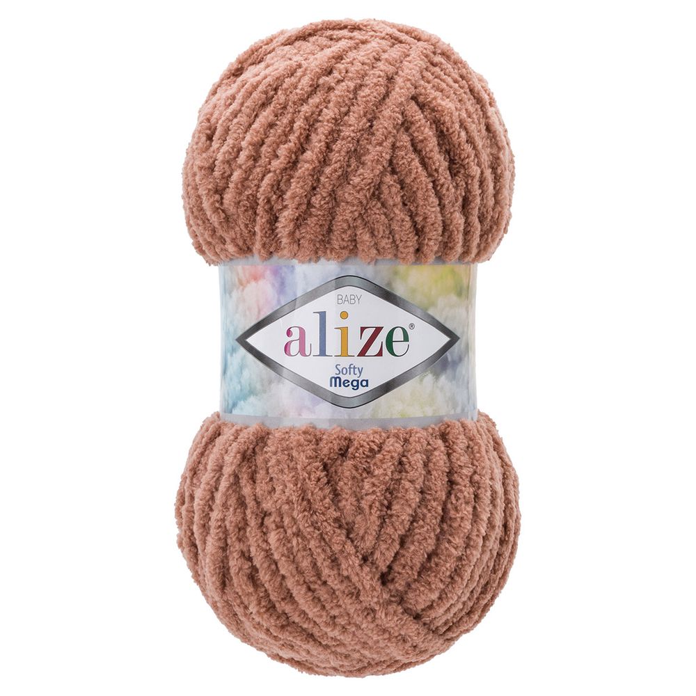 Пряжа Alize (Ализе) Softy Mega / уп.5 мот. по 100 г, 70м, 261 пудрово-коричневый