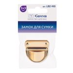 Замок для сумки 30х30 мм, 5 шт, под золото, Gamma LBZ-16G