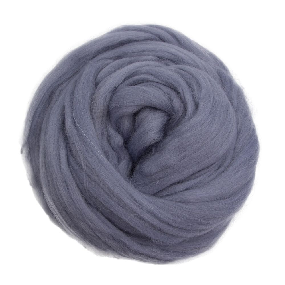 Шерсть для валяния полутонкая 100%, 100г (174 стальной)