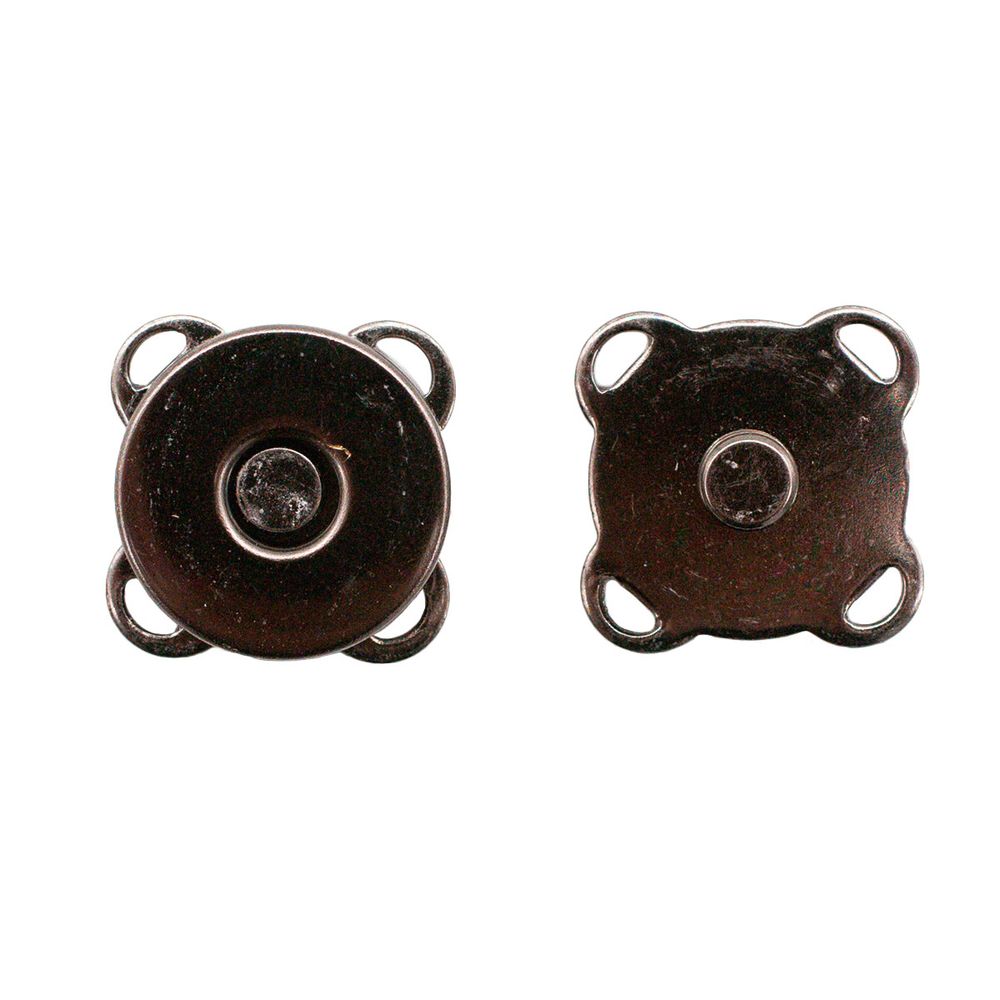 Кнопка магнитная пришивная 18мм (черный никель), 2AS-104, 20 шт