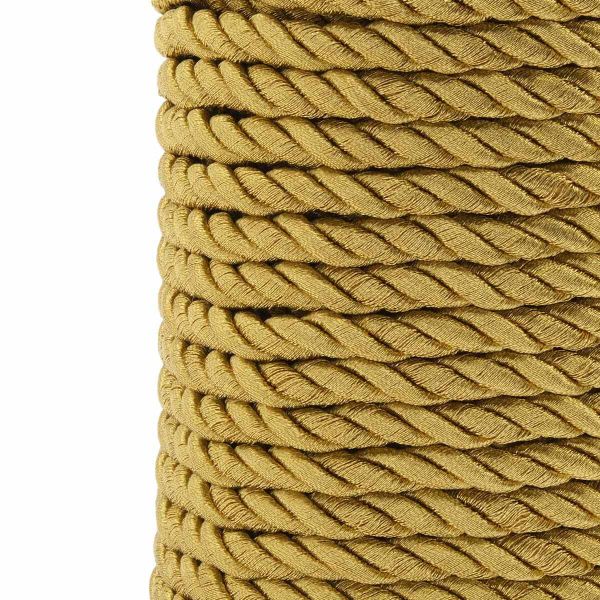 Шнур витой ⌀8.0 мм / 25 метров, металлизированный, золото