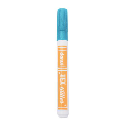 Маркер для ткани Darwi TEX Glitter, 2мм (с блестками) (676 бирюзовый), DA0140013