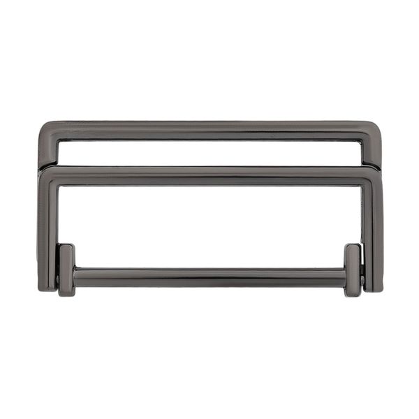 Пряжка прямоугольная 40 мм, металл (Pewter олово (черный никель)), МТ_1872, 6 шт