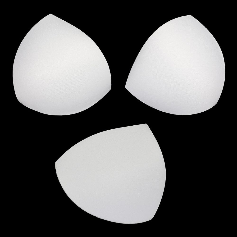 Бельевые чашечки для бюстгальтера треугольные б/уст., с равном. наполн., (8300), разм.36, 10 пар, 01-белый