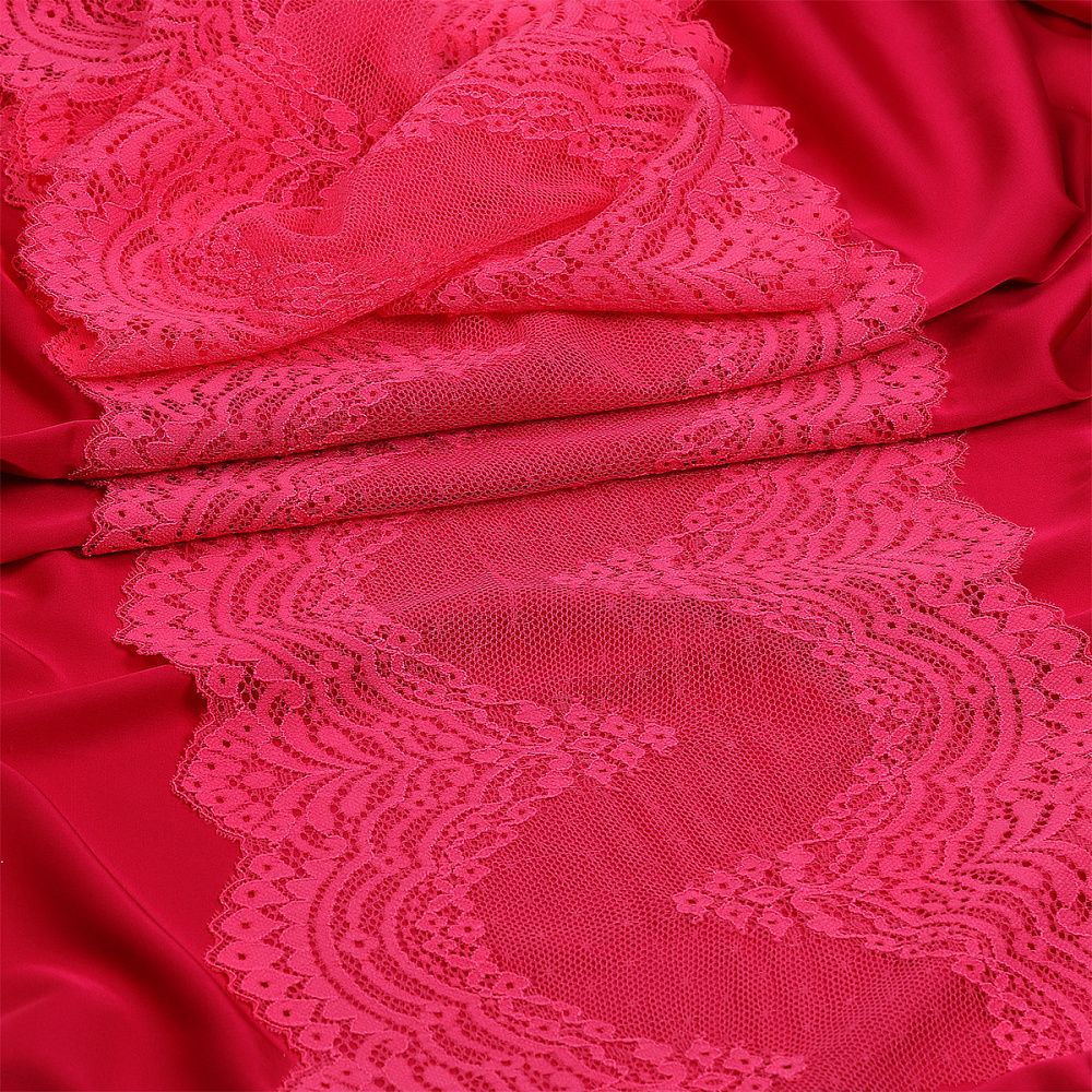 Кружево бельевое эластичное 230 мм / 10 м, 8036, цв.F144 розовый, Kruzhevo