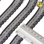 Кружево эластичное (стрейч) 25 мм, 8028, цв.02 черный уп.50м, Kruzhevo