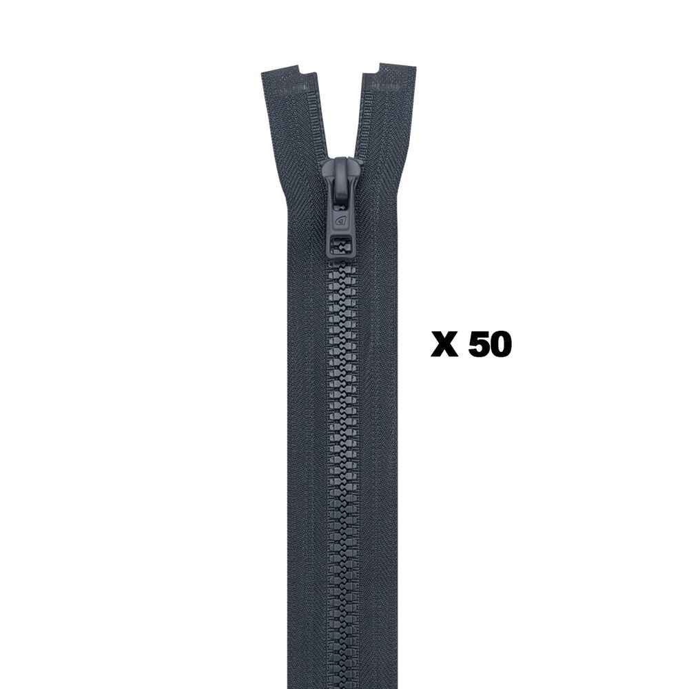 Молния трактор Arta Т6 (6 мм) 1 зам., разъем., 90 см, (2076), A156 т.серый, НОВЫЙ МАТОВЫЙ ЗАМОК, уп.50 штук