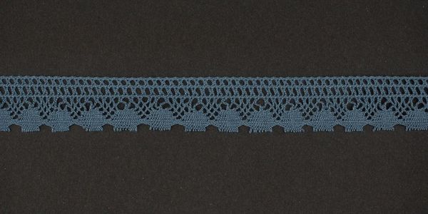 Кружево вязаное (тесьма) 17 мм цв.серый, 25м, Alfa, AF-062-072
