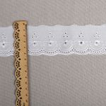 Кружево шитьё 5.5 см, цв.001 белый, уп.13.71м, Kruzhevo