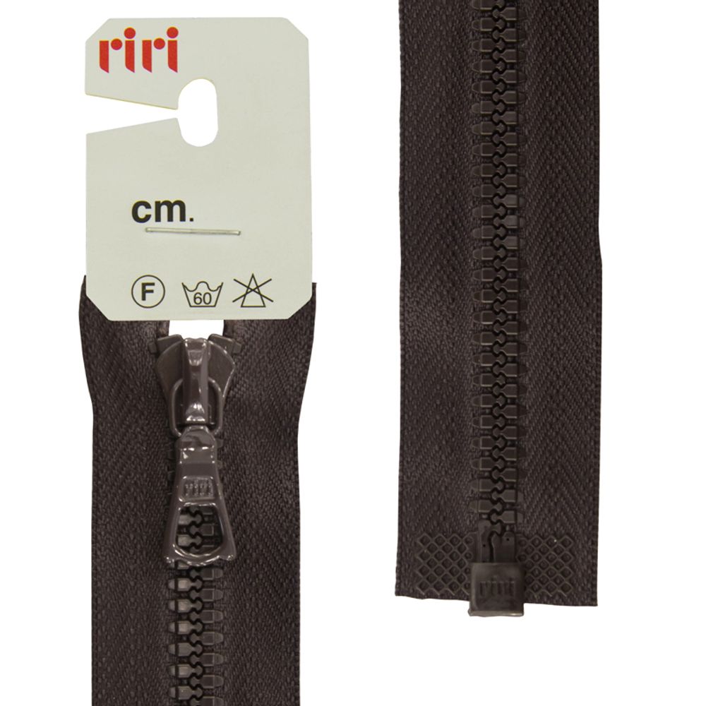 Молния трактор RIRI Т6 (6 мм) 1 зам., разъем., 6 мм, 40 см, цв. тесьмы 2226, темный шоколад, упак. 5 шт /TOS/