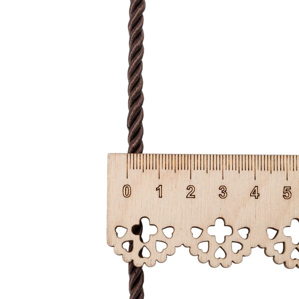 Шнур витой 5мм / 18,29м, 038 темно-коричневый, 1AS-168