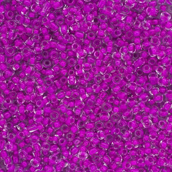 Бисер Astra&Craft 11/0 (2.1 мм), 200 г (10х20 г), цв. 139 цикламен/прозр.с цвет.центром