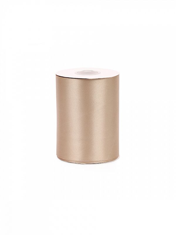 Лента атласная 1-сторонняя 100.0 мм / 22.5±1 метра, 3009 бежевый, Magic4Hobby