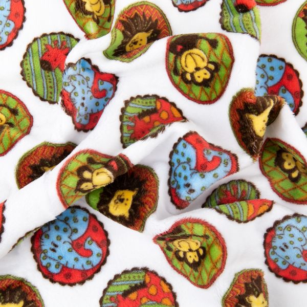 Плюш (ткань) Peppy Born to be wild, 440±5 г/м², 48х48 см, ringlet multi