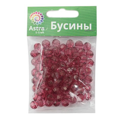 Бусины акрил ⌀8 мм, 25 г, Astra&Craft, 23