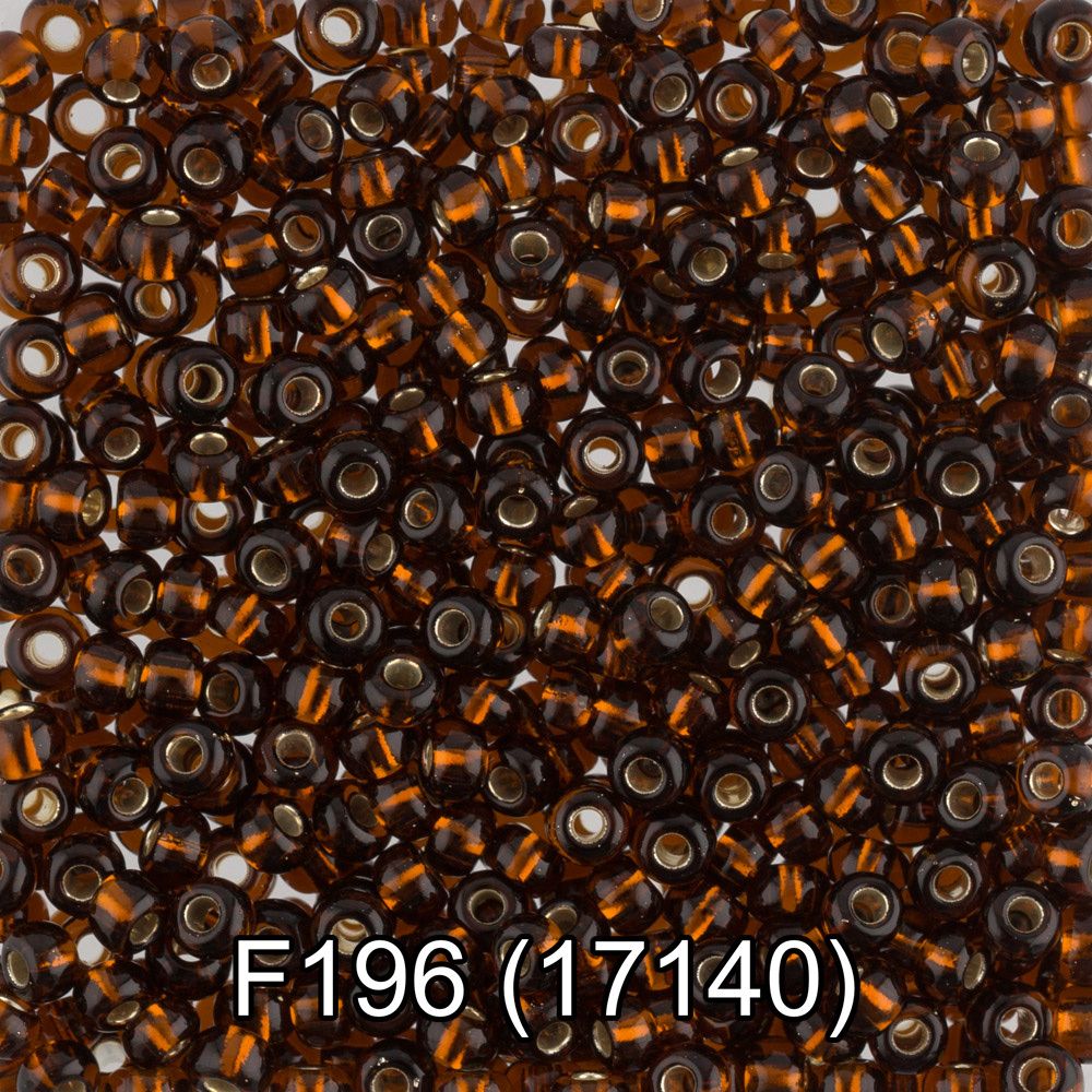 Бисер Gamma 10/0 (2.3 мм), 50 г, F196 т.коричневый, 17140, круглый 6