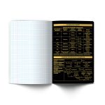 Тетрадь со справочным материалом Золотая коллекция, тиснение золотой фольгой, A5+ 48 л. на скобе 65 г/м², белизна 100 %, 10 шт, клетка, 01331 Золотая коллекция Химия, Светоч Т145