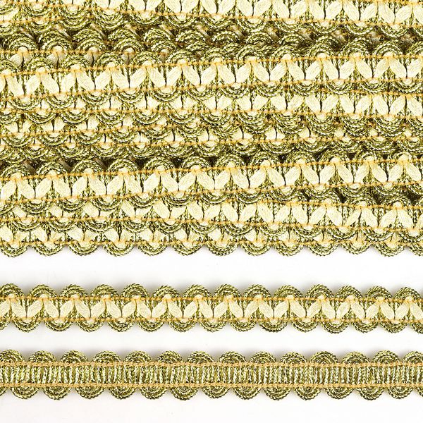 Тесьма отделочная 13 мм, 13-14061 цв.золото уп.13.71м