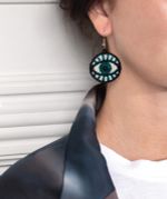 Набор для вышивания бисером Klart, серьги Глаза, 3,5х3,5 см