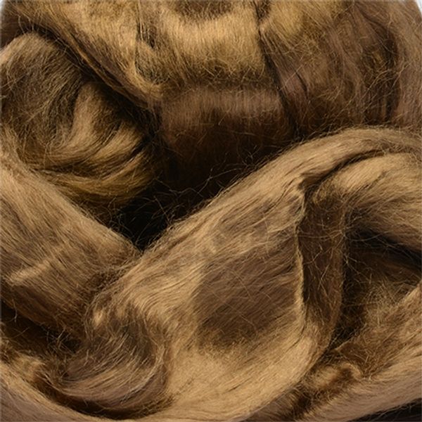 Шерсть для валяния Троицкая Гребенная лента (вискоза) 50г цв.1258 молочный шоколад