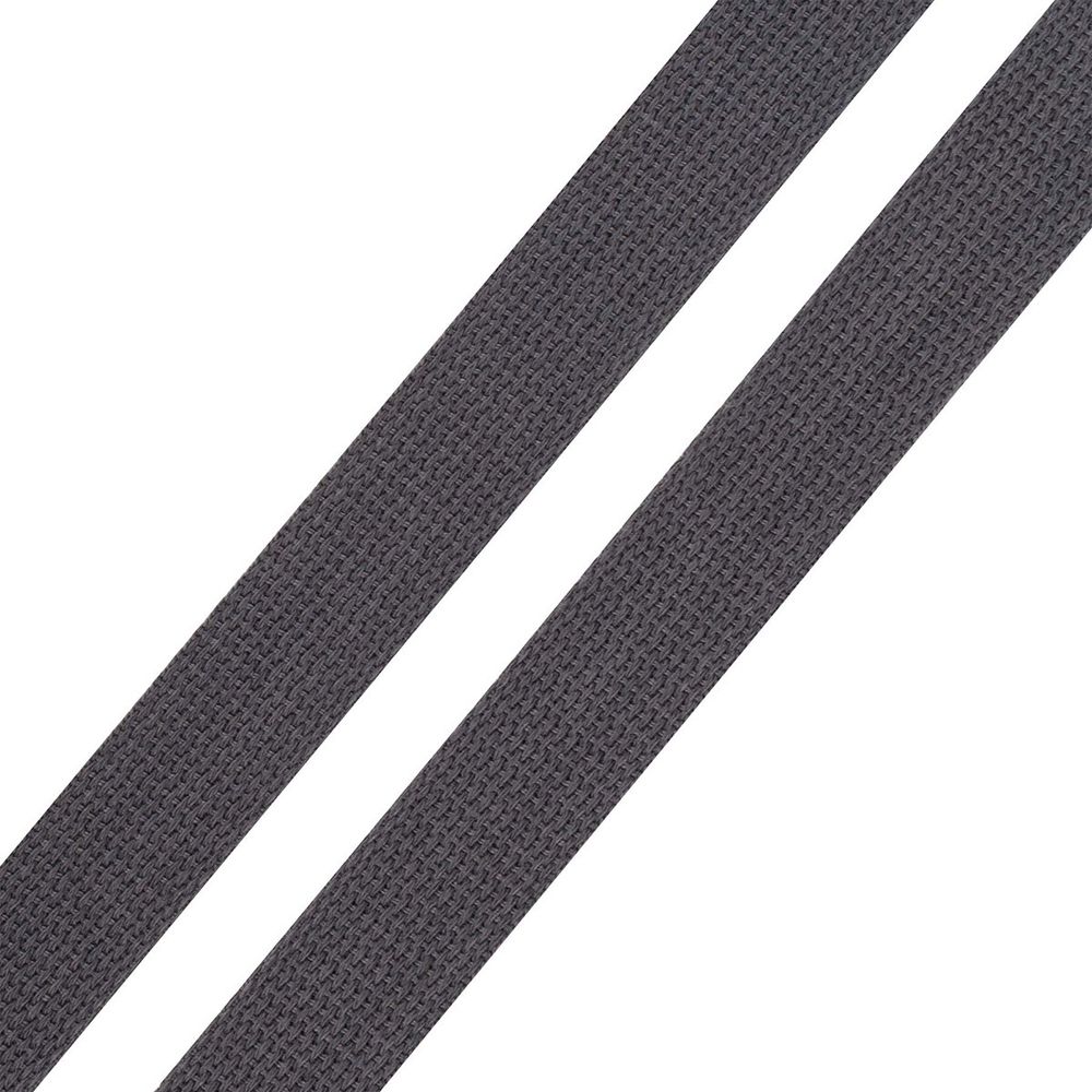 Стропа (ременная лента) 26 мм / 100 метров, [17.55 г/пог.м], матовая, имитация хлопка, 78 т.серый, 3Al357