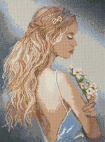 Алмазная (кристальная) мозаика Фрея, на подрамнике Девичья нежность, 30х40 см