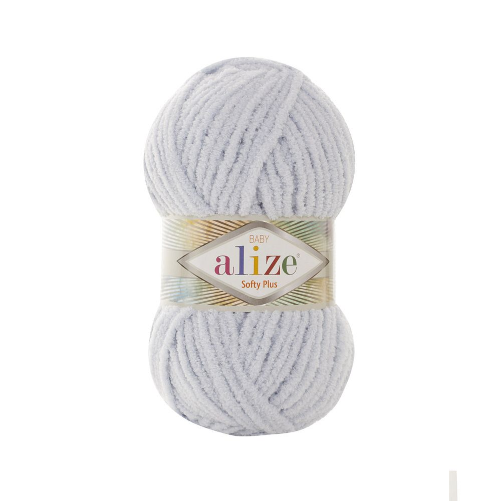 Пряжа Alize (Ализе) Softy Plus / уп.5 мот. по 100 г, 120 м, 500 св.серый