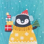 Алмазная (кристальная) мозаика Фрея, постер Пингвин, 30х30 см