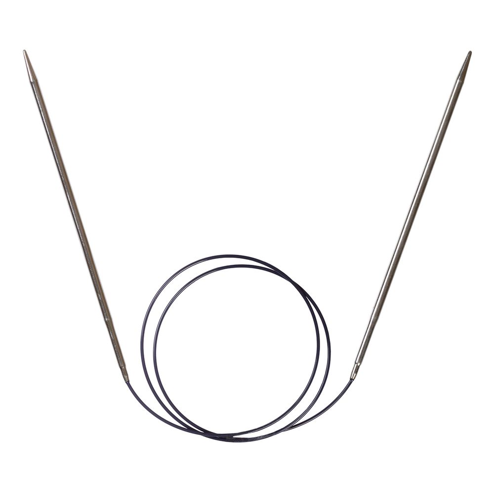 Спицы круговые ⌀3.5 мм, 80 см, 1 шт, серебристые, Prym 212134