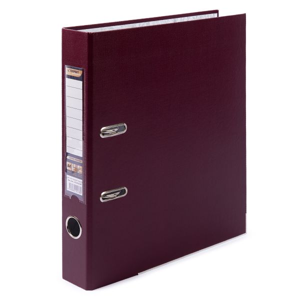 Регистратор PVC, мет.уг. 50 мм, 50 шт, Premier A4 арочный механ. (разб.), бордовый EC1012165, Expert Complete