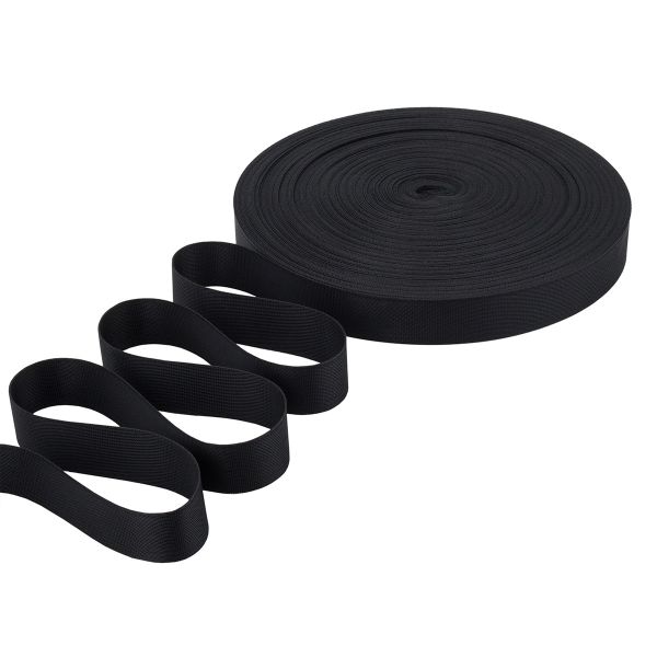 Стропа (ременная лента) 25 мм / 45.72 метра, [11.19 г/пог.м], 20 черный, 3Al356