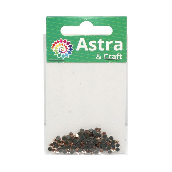 Стразы термоклеевые, 2,8 мм, ss10, 150 шт/упак (129 серебристо-золотой)