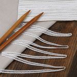 Кружево вязаное (тесьма) 10 мм, диз.6352.02, цв.белый, уп.9.14м, Kruzhevo