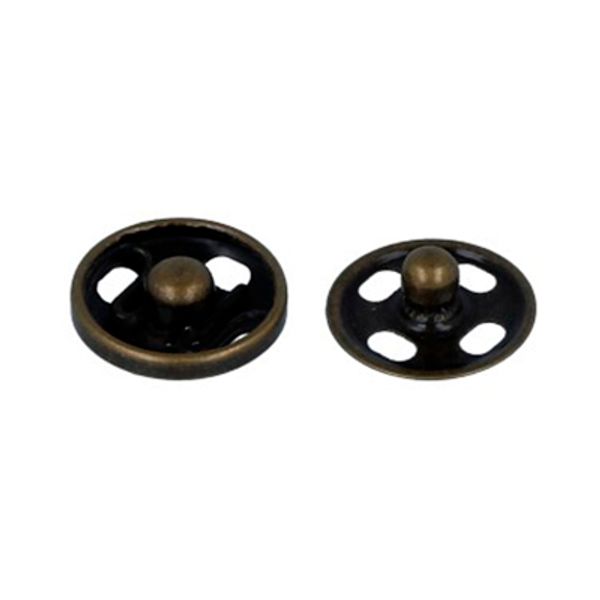 Кнопка пришивная металл ⌀8.5 мм, 10 шт, 03 под бронзу, Gamma KLM-085