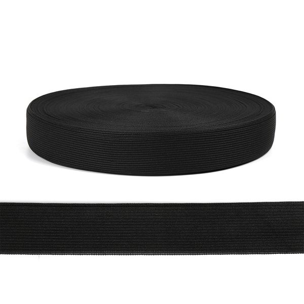 Тесьма (лента) окантовочная 32 мм / 100 метров, вязаная, 3.2 г/м, 32С-32/32 цв.черный