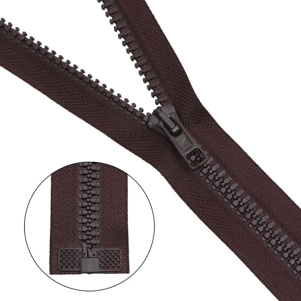 Молния трактор Arta Т6 (6 мм) 1 зам., разъем., 50 см, цв. 068 т.коричневый, уп.5 шт