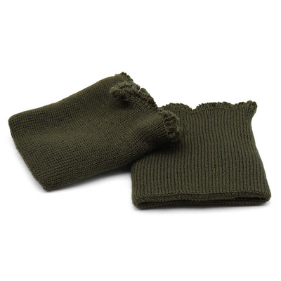 Манжеты трикотажные 8.5х9.5 см, 1 пара, плотные зимние 10 кл, 1х1, без шва, 369/1 оливковый