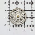 Кнопка пришивная металл ⌀23.0 мм, металл, White, уп.10 шт