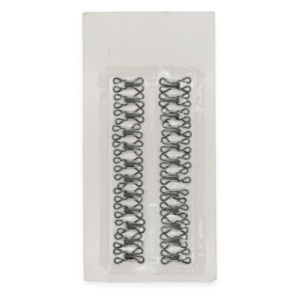 Крючки пришивные 17х9 мм, №3, оксид, 0300-4001