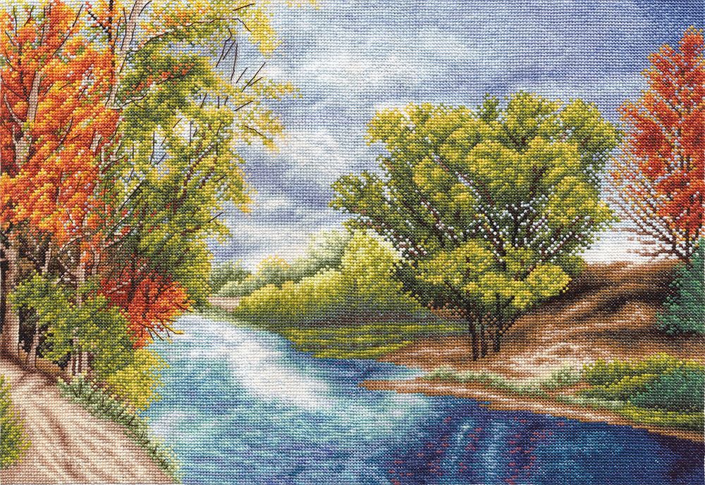 Набор для вышивания нитками Panna, Октябрь, 37,5х25 см Набор для вышивания нитками Panna, Октябрь, 37,5х25 см