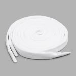 Шнурки плоские с металлическим наконечником 10.0 мм / 150 см, 1 пара (2 шт), белый, 6220-0134